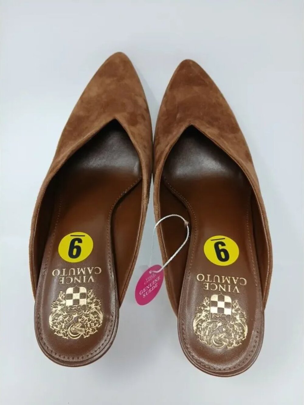Vince Camuto Ammerley Brown Suede Stiletto Mule Slip-On Women Size US 9 NWT